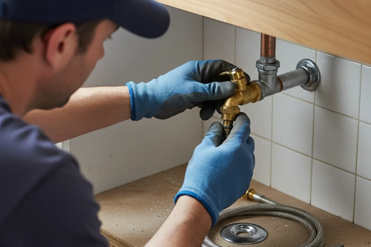 Shutoff valve and fitting work during Faucet and Fixture Repair in Tamaqua
